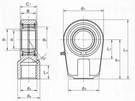 Gihr-K .. DO Rod End, China Rod End GIHR20DO, GIHR25DO, GIHR30DO, GIHR40DO, GIHR50DO